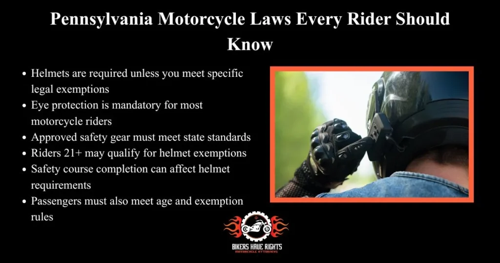PA Motorcycle Laws Infographic